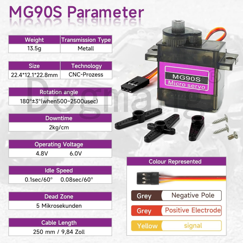 MG90S Servo 1/2/4/10/20/50 Ade - Micro Servo incelemesi ve fiyatı